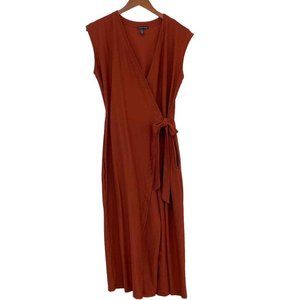Eileen Fisher NWT wrap jumpsuit rust/pekoe